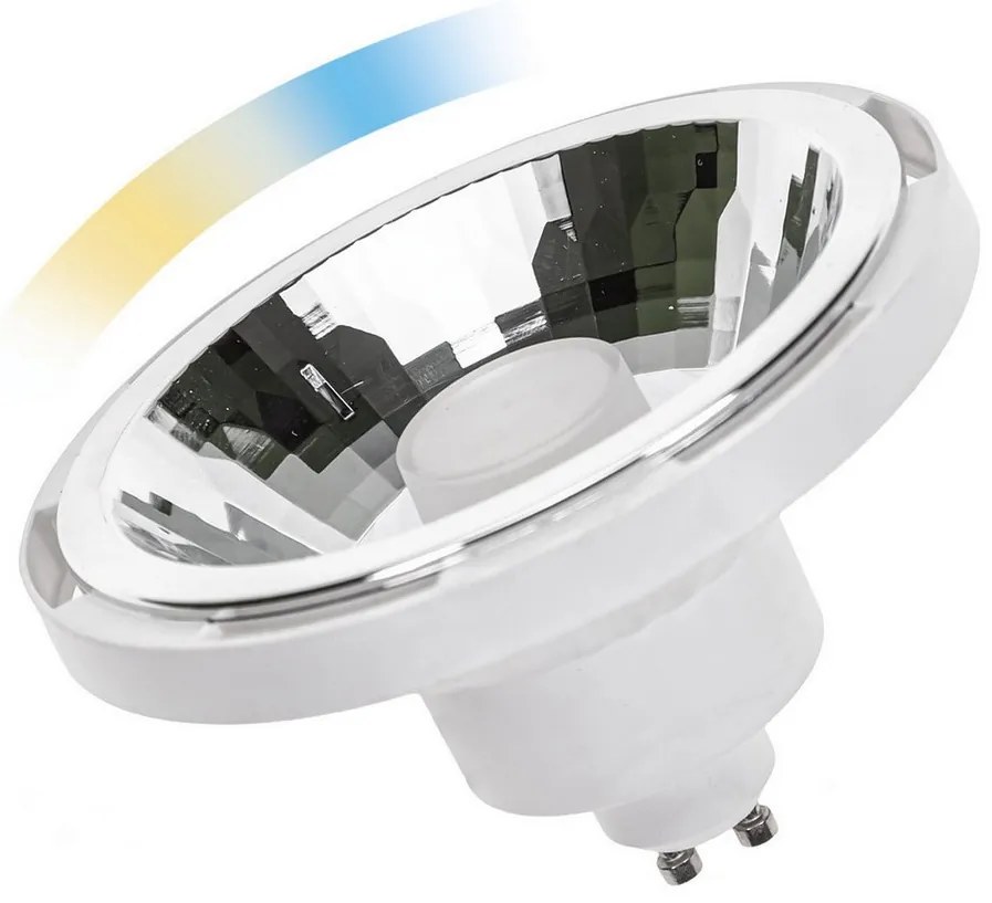Lampadina LED dimmerabile AR111 GU10/10W/230V 3000-6500K Wi-Fi Tuya 30° bianco
