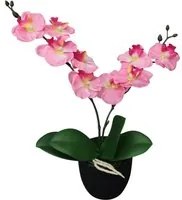 Orchidea Artificiale con Vaso 30 cm Rosa 244422