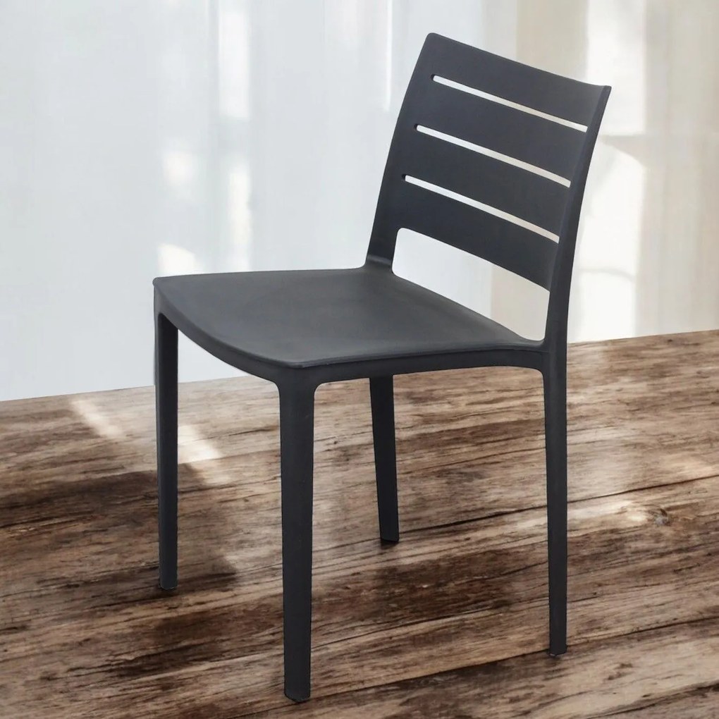 CABOT - set 2 sedie in polipropilene impilabile