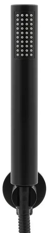Set doccia completo nero opaco con soffione 20 cm e kit doccia incasso Paco