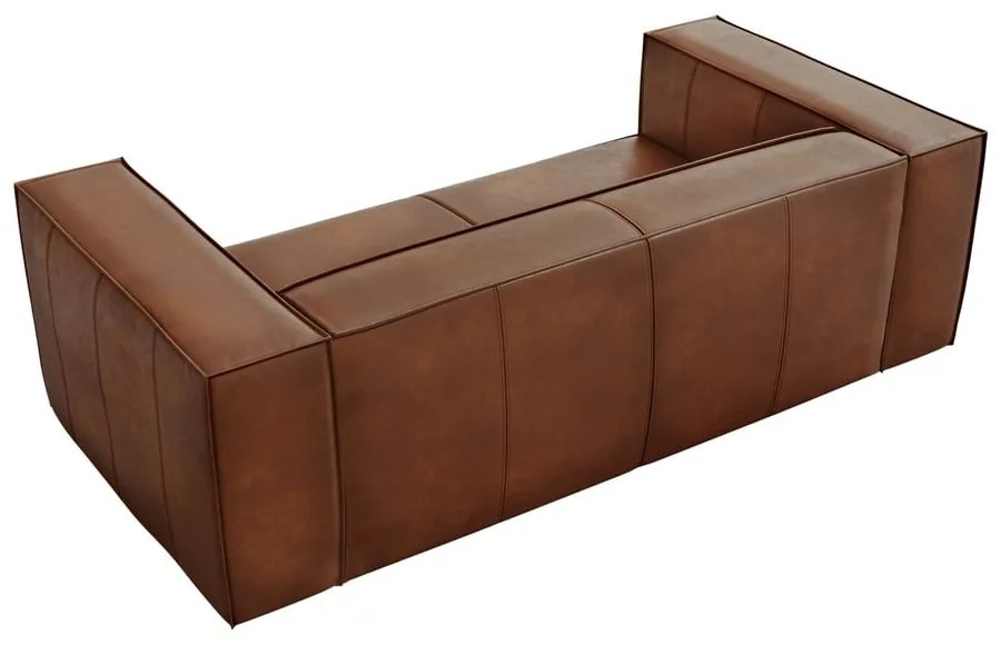 Divano in pelle marrone cognac 212 cm Madame - Windsor &amp; Co Sofas