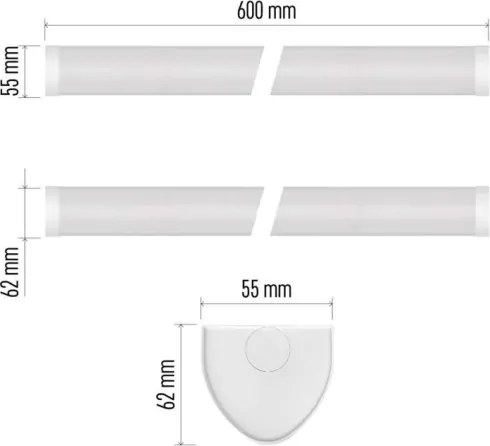 Lampada LED sottopensile 20W/230V 4000K 60 cm