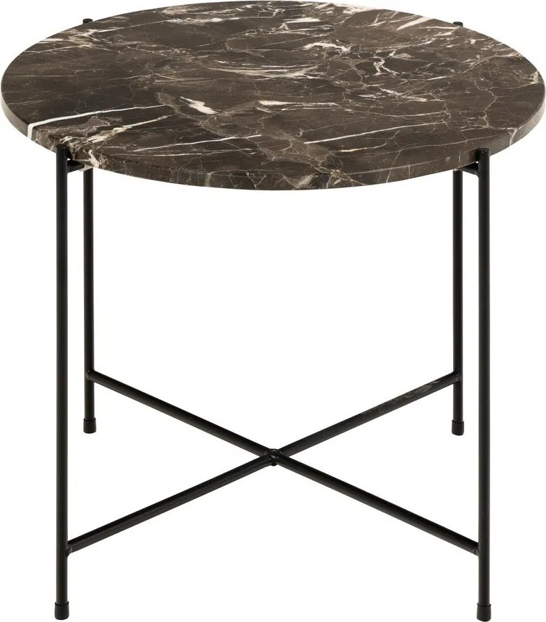 Tavolino rotondo con piano in marmo ø 52 cm Avila – Actona