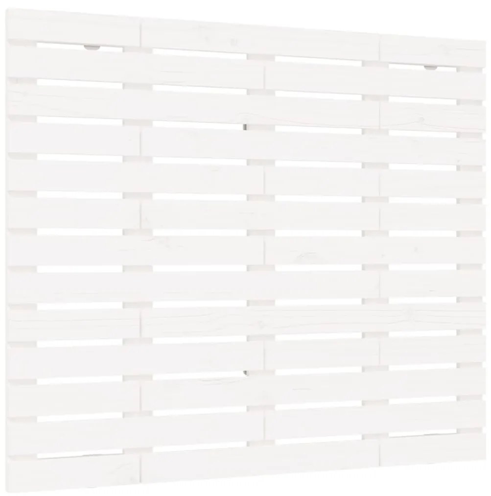 Testiera da parete bianca 141x3x91,5 cm legno massello di pino