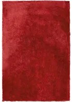 Tappeto shaggy in misto cotone e poliestere rosso 140 x 200 cm soffice pelo denso