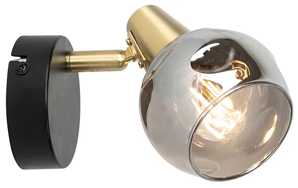 Faretto Art Déco oro con vetro fumé - VIDRO