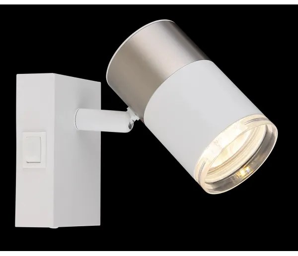 Globo 57851-1 - Faretto da parete BRISBON 1xGU10/25W/230V bianco/cromo