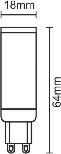 Lampadina LED G9/7W/230V 6000K