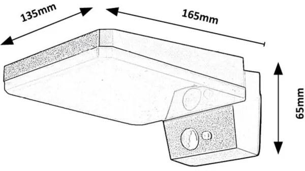 Rabalux 77078 - Lampada solare da parete LASSET LED 4,4W 3,7V IP54 nera