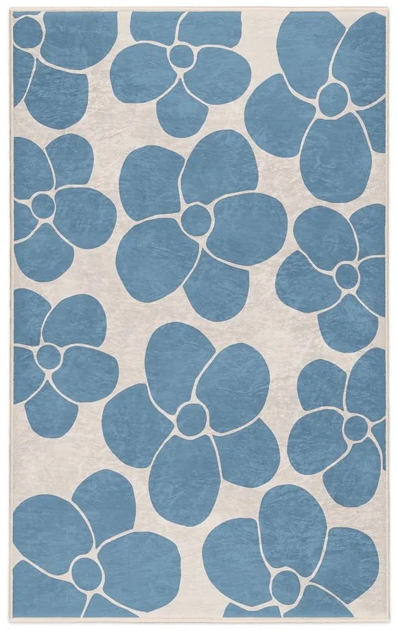 Tappeto blu lavabile 80x150 cm Blue Meadow – Mila Home