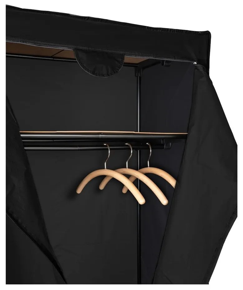 Armadio in tessuto nero 75x160 cm Deep Black - Wenko