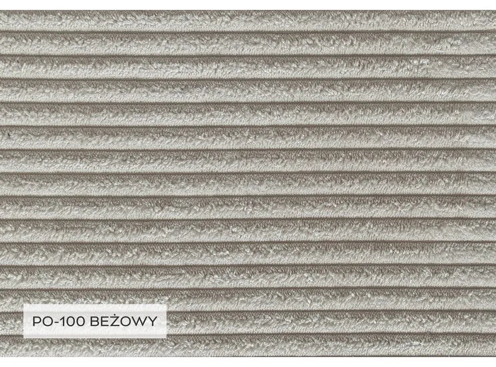 Divano letto angolare in velluto a coste bianco Brave Dave - Miuform