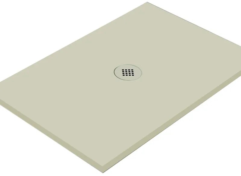 Piatto doccia in ceramica extra slim crema L 120 x L 80 cm