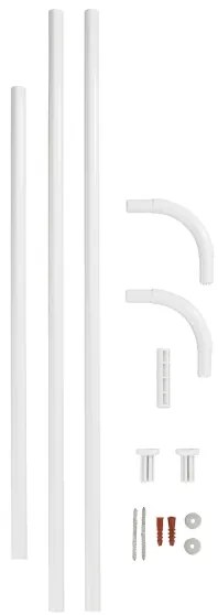 WENKO 19214100 - Asta UNIVERSAL 2x2 cm bianca