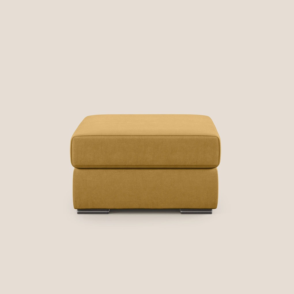Sun pouf apribile contenitore in microfibra smacchiabile T11 giallo