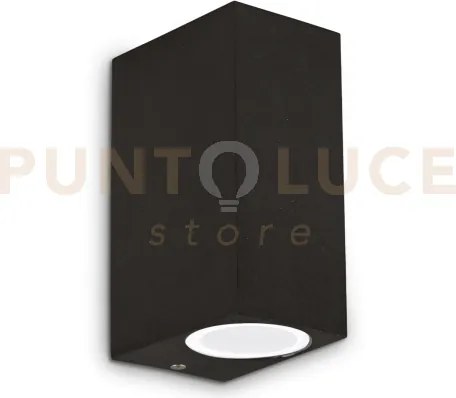 Up applique da esterno doppia emissione ip44 2 luci attacco g9 nero