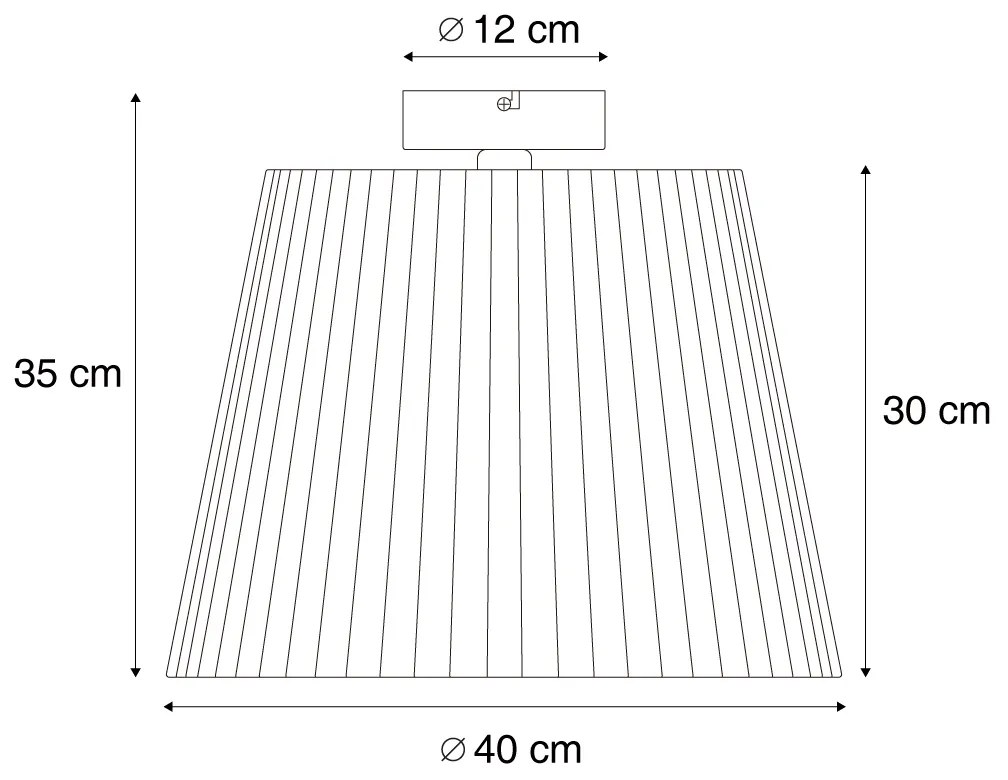 Plafoniera da esterno con corda beige IP54 - Jayla