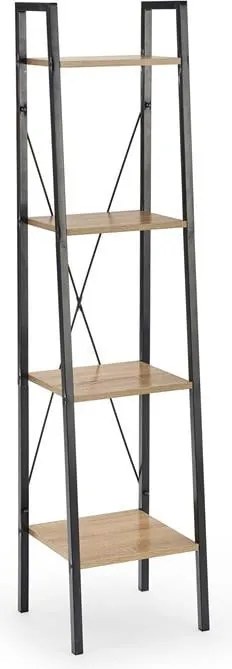Scaffale Narvik REG1 in nero - L34 x L32 x H148 cm