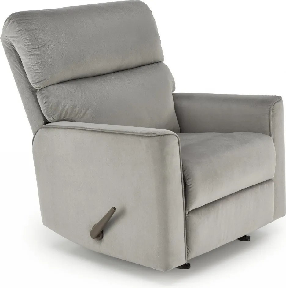 Poltrona reclinabile Karim in tessuto grigio - H103 cm