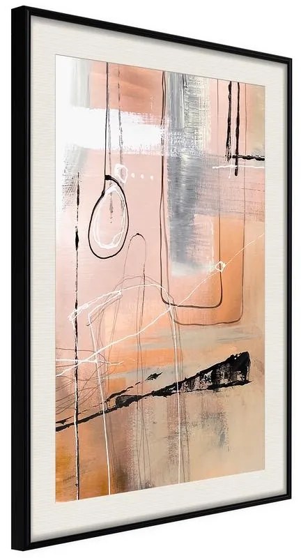 Poster  Pastel Abstraction  Cornice Quadri Cornice nera con pass-partout, Larghezza x Altezza Home decor 20x30