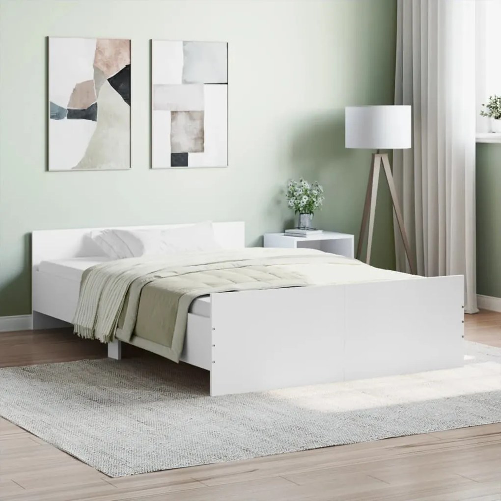 Giroletto Con Testiera E Pediera Bianco 120x190 Cm /