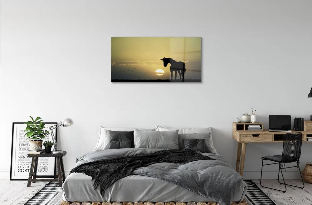 Quadro acrilico Sunness Field Unicorn 100x50 cm