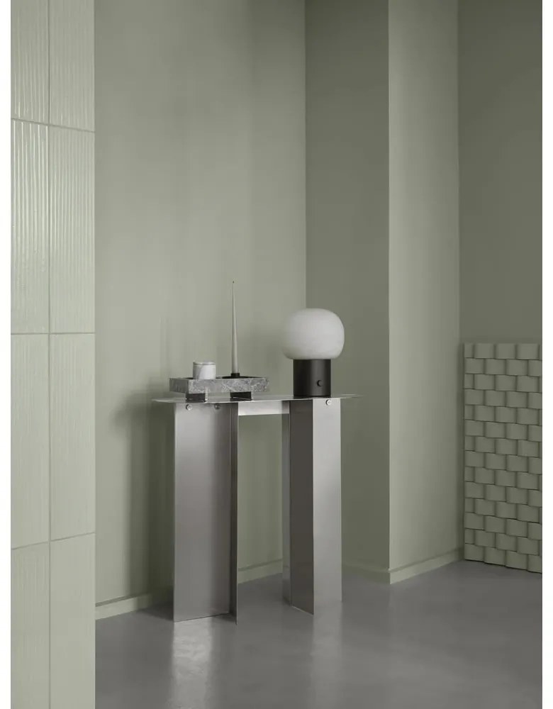 Tavolo consolle color argento opaco in acciaio inox 35x80 cm Oru – Blomus