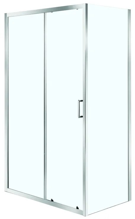 Pannello laterale per box doccia Malita L 120 x H 190cm, Sp. 5 mm vetro vetro senza finitura / trasparente profilo in alluminio cromato