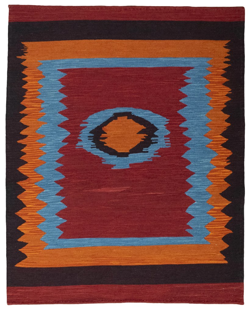 Kilim Tappeto persiano 120x150 Rosso (Iran) Tessuto A Mano