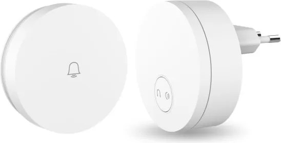 Immax NEO 07779L - Campanello senza fili da inserire nella presa - unità interna 230 V, Wi-Fi, bianco