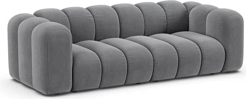 Divano grigio 228 cm Lupine - Micadoni Home