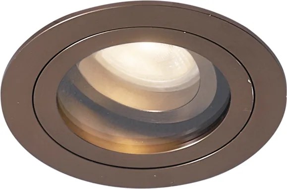 Faretto da incasso moderno bronzo scuro ruotabile e inclinabile IP44 - Chuck