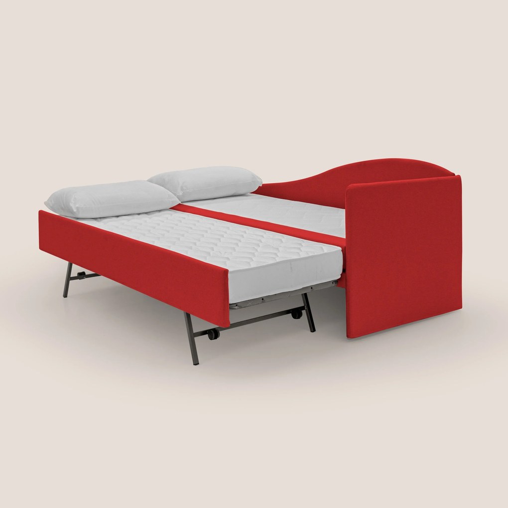 Nolo Divano duplex con doppio letto in tessuto simil cotone impermeabile T13 rosso