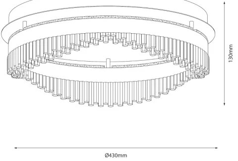 Plafoniera LED 36W/230V Ø 43 cm, dorata