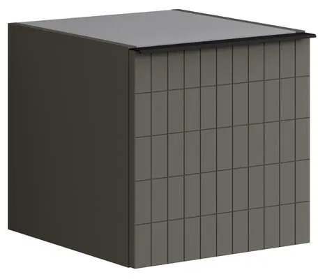 Struttura semi colonna da bagno Pixel 1 anta laccato opaco grigio carbone L 40 x H 40 x P 45.5 cm