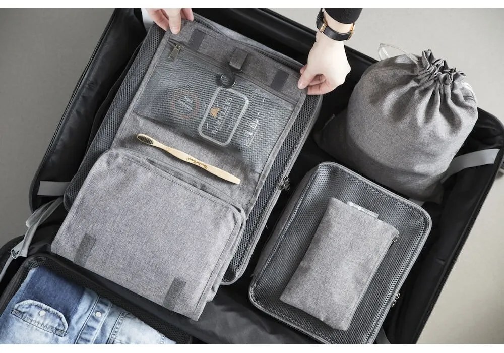 Organizer da viaggio in tessuto in set da 2 - Bigso Box of Sweden