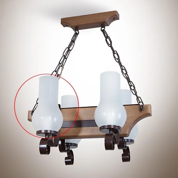 Brilagi - Vetro di ricambio per TAVERN/COTTAGE chandelier, E14, 210x110 mm, bianco