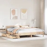 Letto senza Materasso 160x200 cm in Legno Massello di Pino 3301743