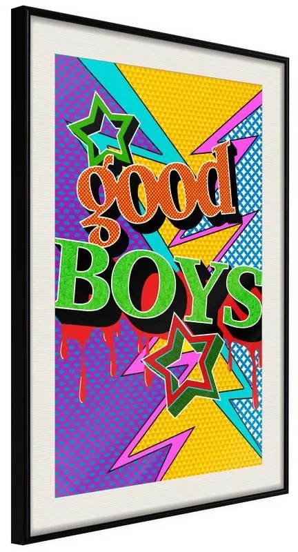 Poster  Good Boys  Cornice Quadri Cornice nera con pass-partout, Larghezza x Altezza Home decor 20x30