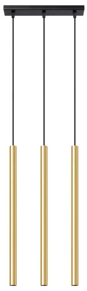 Sollux SL.1196 - Lampadario a sospensione con filo PASTELO 3xG9/8W/230V oro