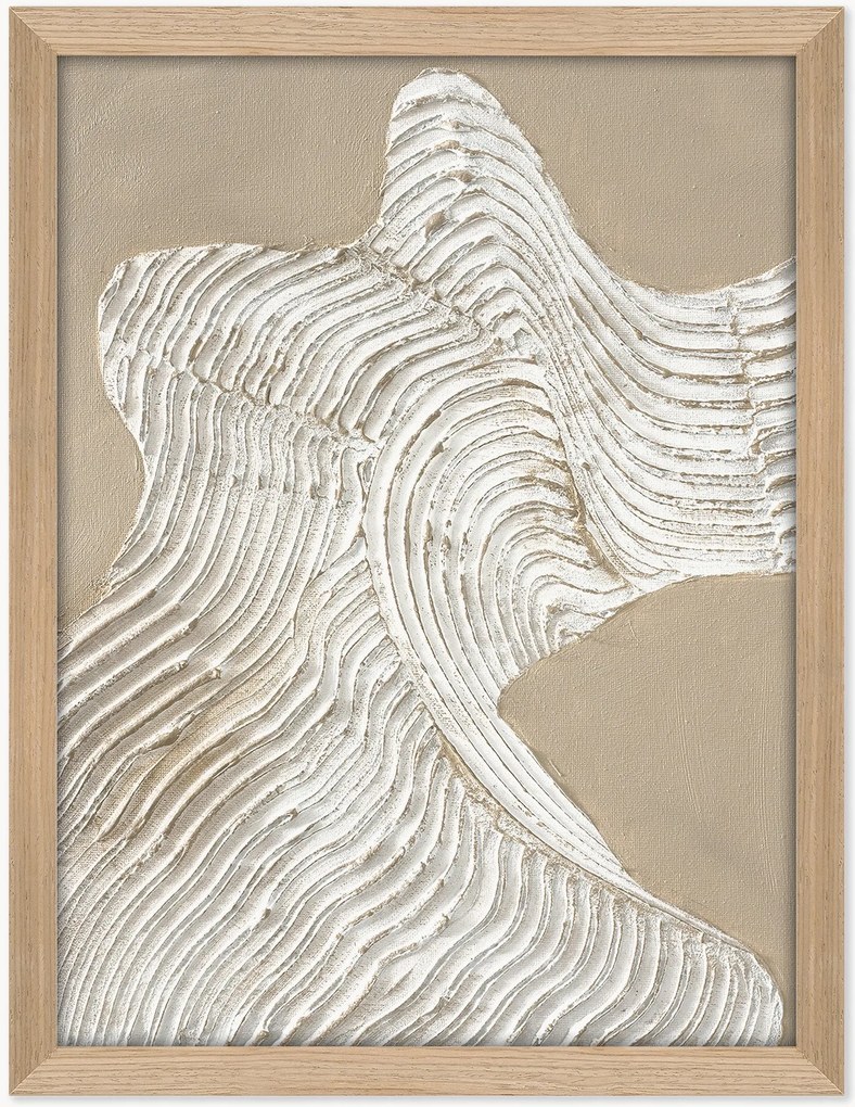 Quadro su tela incorniciato dipinto a mano Raw Shape 3