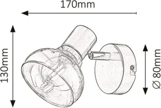 Rabalux 5555 - Applique HOLLY 1xE14/40W/230V cromo lucido