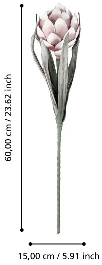 Eglo 428126 - Fiore artificiale MOLAVE 60 cm rosa