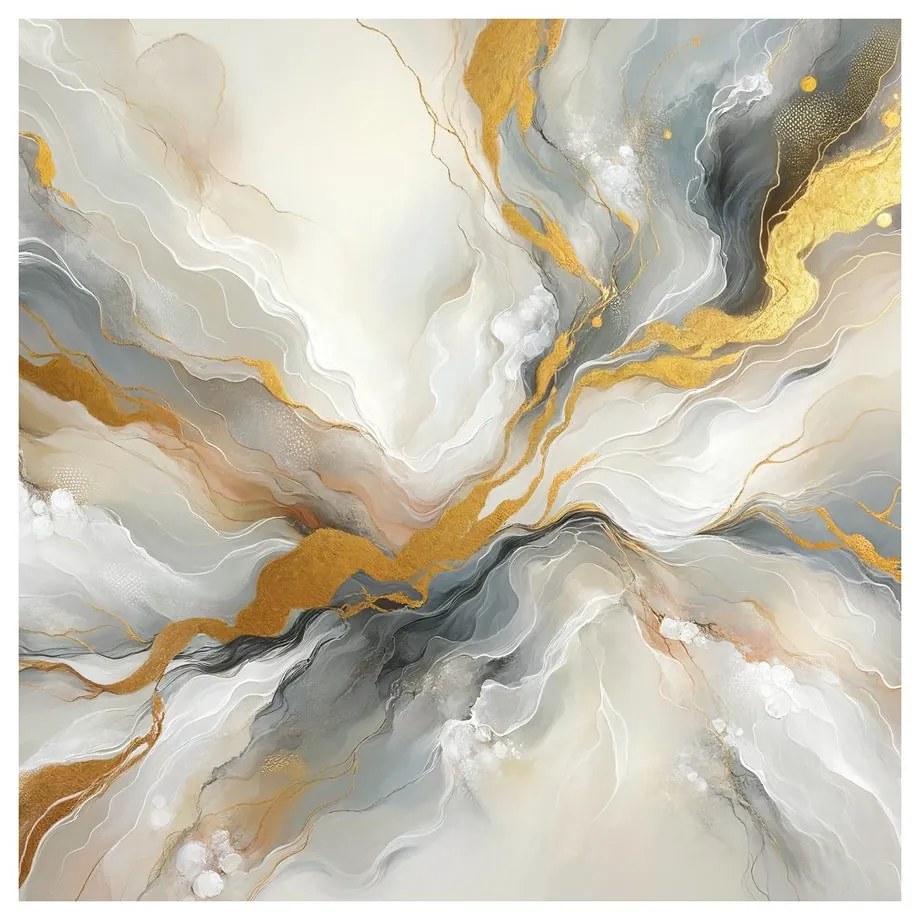 Quadro su tela – Esplosione dorata
