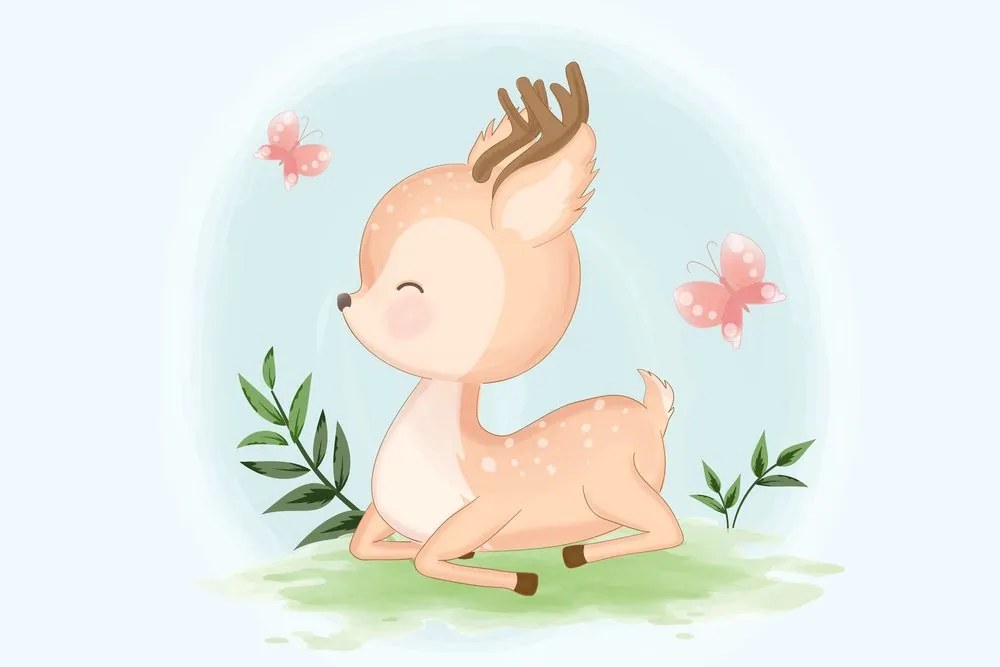 Stampa su tela – Cerbiatto adorabile