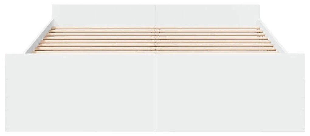 Giroletto con cassetti bianco 150x200 cm in legno multistrato
