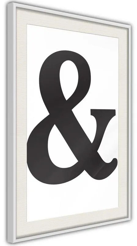 Poster  Ampersand (Black)  Cornice Quadri Cornice nera con pass-partout, Larghezza x Altezza Home decor 20x30