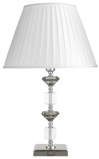 Lampada da tavolo GALA in vetro con dettagli in metallo Fumč 40x66 cm