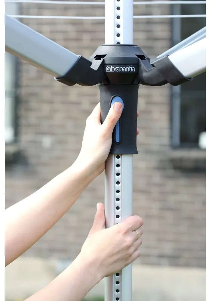 Stendino da giardino argentato 50 m Lift-o-Matic Advance – Brabantia