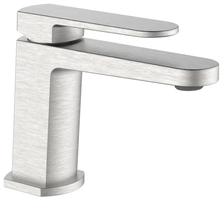 Rubinetto per lavabo a canna bassa Zefir grigio spazzolato opaco AQUASANIT